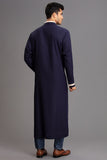 NAVY BLUE READYMADE MEN'S JUBBA - Asian Party Wear