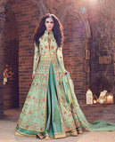 18006 SEA GREEN ZOYA EMERAID WEDDING WEAR LEHENGA - Asian Party Wear