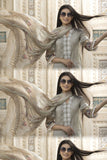 GREEN WHITE GREY PAKISTANI LAWN SALWAR KAMEEZ - Asian Party Wear