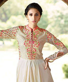 8004 WHITE AAFREEN ADAA STYLISH ANARKALI SUIT - Asian Party Wear