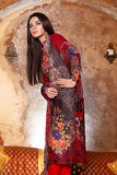 ZVL-18 RED SILK VELVET GUL AHMAD SALWAR KAMEEZ SUIT [ Replica ] - Asian Party Wear