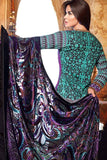 VL-25 PURPLE SILK VELVET GUL AHMAD SALWAR KAMEEZ SUIT [ Replica ] - Asian Party Wear