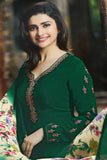 Eden Green Autumn Winter Indian Stylish Churidaar Suit - Asian Party Wear