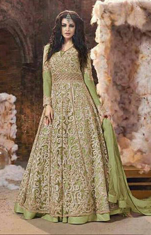 Z18001-G GREEN ZOYA EMERALD WEDDING DRESS - Asian Party Wear