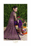 4616 Purple Princess Wedding Wear Embroidered Gown - Asian Party Wear