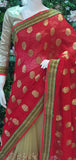 CINNAMON STICK AND GOLD INDIAN WEDDING WEAR SAREE - Asian Party Wear