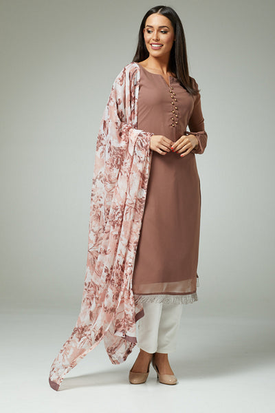 MAUVE TRENDY READY TO WEAR SALWAR SUIT - Asian Party Wear