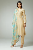 PASTEL BEIGE INDIAN READYMADE PARTY WEAR SALWAR KAMEEZ - Asian Party Wear