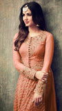 AC4707-F ORANGE INDIAN HEAVY EMBROIDERED WEDDING WEAR DRESS - Asian Party Wear