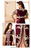 MAROON AND PEACH INDIAN PARTY WEAR DRESS - Asian Party Wear