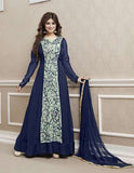 31002 SAJAWAT CREATION AYESHA TAKIA BLUE GEORGETTE ANARKALI SUIT - Asian Party Wear