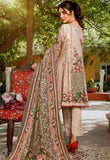 Beige Printed Pakistani Style Lawn Summer Suit - Asian Party Wear