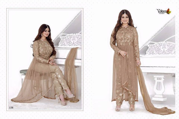 BROWN BEIGE AYESHA TAKIA PARI DESIGNER SALWAR SUIT - Asian Party Wear