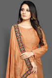 ORANGE PEEL ETHNIC DESIGNER SAREE - Asian Party Wear