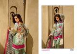 ZK2023 GREEN ZARKASH-3 PRINTED CAMBRIC COTTON/LAWN SALWAR KAMEEZ SUIT - Asian Party Wear