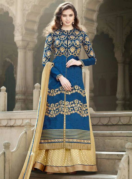 Banglori Silk Anarkali Lehenga - Gulzar Anarkali - Asian Party Wear