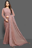 ZAC20-13 ASH ROSE INDIAN PARTY WEAR SAREE - Asian Party Wear