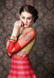 4701 RED CHENAB DESIGNER ANARKALI SUIT - Asian Party Wear