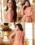 90011 PEACH LT NITYA PARTY WEAR ANARKALI SUIT - Asian Party Wear