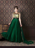 4703 GREEN CHENAB DESIGNER ANARKALI SUIT - Asian Party Wear