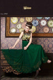 4703 GREEN CHENAB DESIGNER ANARKALI SUIT - Asian Party Wear