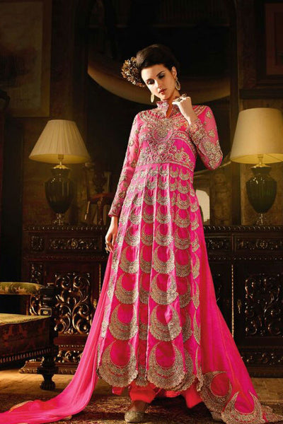 S-61 PINK SYBELLA ANGELLIQUE WEDDING WEAR DRESS - Asian Party Wear