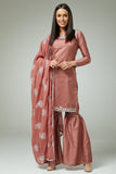 ROSE PINK PARTY STYLE GHARARA DRESS - Asian Party Wear