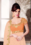 ZHR5123-B ORANGE HEROINE PRIYANKA CHOPRA STYLISH DRESS - Asian Party Wear