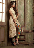 ZMA19004 BEIGE MAISHA ADDICTION 5 PARTY WEAR SUIT - Asian Party Wear