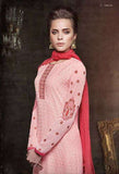 ZHR5134 ROSE QUARTZ PINK HEROINE STARLET GEORGETTE STRAIGHT CUT STYLE SUIT - Asian Party Wear