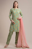 PISTA GREEN WEDDING WEAR SALWAR KAMEEZ - Asian Party Wear