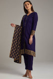 Navy Blue Pakistani Designer Readymade Dress - Asian Party Wear