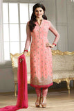 K4294 PINK FLORAL DESIGNER SALWAR KAMEEZ SUIT - Asian Party Wear