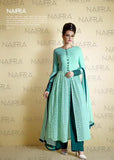 Elegant Flared Anarkali Indian Frock Style Dress - Asian Party Wear