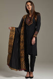 Black Warm Kurta Style Winter Dress - Asian Party Wear