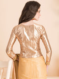 Gold Designer Saree - Asian Party Wear