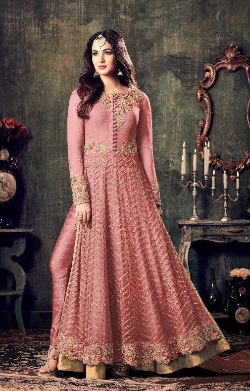 HOT PINK INDIAN HEAVY EMBROIDERED WEDDING WEAR DRESS