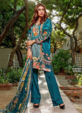 Teal Blue Pakistani Designer Lawn Suit - Asian Party Wear