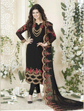 BLACK AYESHA TAKIA PARTY WEAR GEORGETTE SUIT - Asian Party Wear