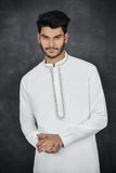 Off White Pakistani Menswear Kurta Shalwar Suit - Asian Party Wear