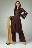 CHOCO ASYMMETRICAL BOLD DESIGNER READYMADE SALWAR SUIT - Asian Party Wear