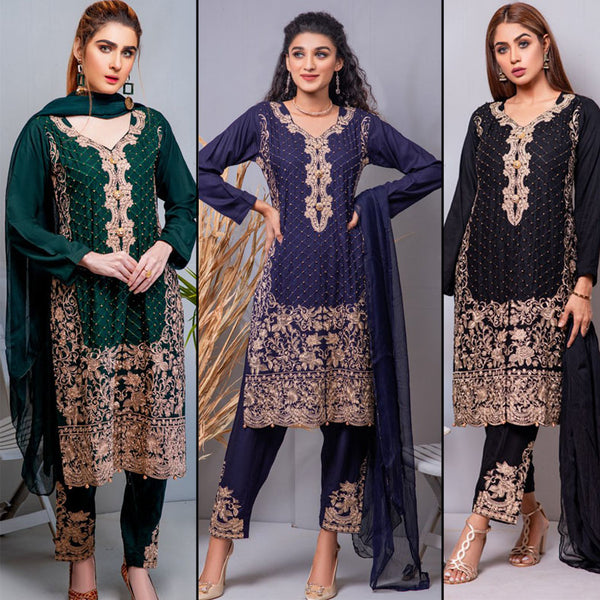 Heavy Designer Luxury Readymade Pakistani Suits - Asian Party Wear