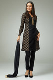 BLACK TRENDY READY TO WEAR CHURIDAR SUIT - Asian Party Wear