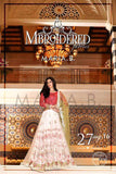 4037 PINK AND WHITE MARIA B PAKISTANI STYLE LEHNGA - Asian Party Wear