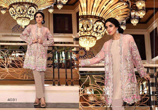 4031 PINK MARIA B STYLE PAKISTANI SALWAR KAMEEZ SUIT - Asian Party Wear