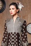 RANGSUTRA 7006 BROWN GEORGETTE ANARKALI STYLE DRESS - Asian Party Wear