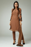 BROWN SKINNY PUNJABI STYLE READYMADE SALWAR SUIT - Asian Party Wear