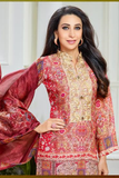 P70013 SAMBA RED KARISHMA KAPOOR PASHMINA DESIGNER SUIT - Asian Party Wear