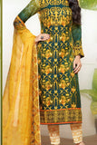 P7009 DARK GREEN KARISHMA KAPOOR PASHMINA DESIGNER SUIT - Asian Party Wear