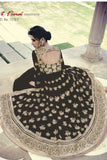 FL-7318B Black Nargis Fakhri Georgette Anarkali Dress - Asian Party Wear